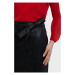 Čierna puzdrová sukňa z eko kože 307