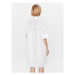 KARL LAGERFELD Košeľové šaty Broderie Anglaise 231W1302 Biela Regular Fit