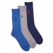 Polo Ralph Lauren  84023PK-MERC 3PK-CREW SOCK-3 PACK  Ponožky Viacfarebná