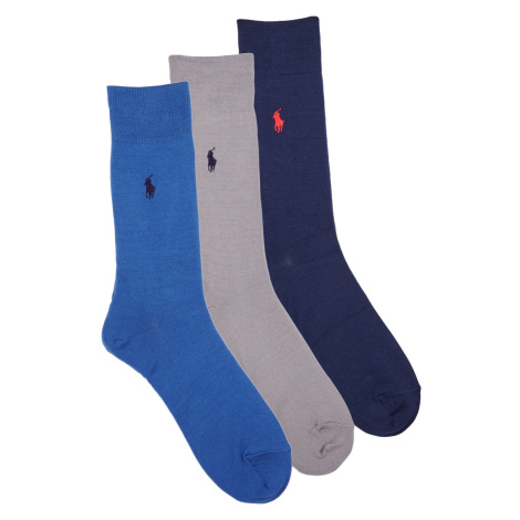 Polo Ralph Lauren  84023PK-MERC 3PK-CREW SOCK-3 PACK  Ponožky Viacfarebná