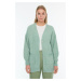 Trendyol Mint Button and Pocket Detail Extra Soft Knitwear Cardigan