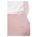 K055 Nohavice s úzkymi nohavicami - krepová ružová