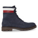 Tommy Hilfiger Outdoorová obuv Corporate Hilfiger Nubuck Boot FM0FM04801 Modrá