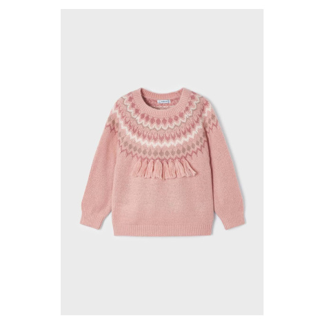 Detský sveter Mayoral ružová farba, teplý