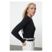 Trendyol Black Basic Furry Knitted Sweater