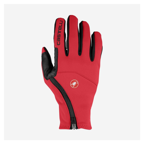 CASTELLI Cyklistické rukavice dlhoprsté - MORTIROLO WINTER - čierna/červená