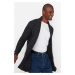 Trendyol Black Men's Regular Fit Shawl Collar Long Knitwear Cardigan