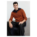 Trendyol Tile Casual Regular Half Turtleneck Plain Knitwear Sweater