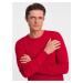 Ombre Classic men's sweater with round neckline - red