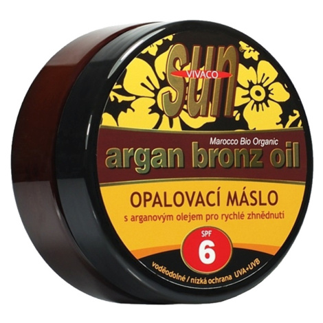 VIVACO SUN Argan Oil opaľovacie maslo SPF 6 s argánovým olejom pre rýchle zhnednutie 200ml - VIV