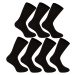 7PACK high bamboo black socks Nedeto