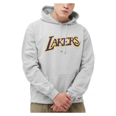 Pánska mikina Mitchell & Ness Team Logo Hoody Los Angeles Lakers M HDSSINTL1050-LALGREY