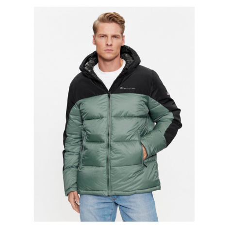 Champion Prechodná bunda Hooded Jacket 219190 Zelená Regular Fit