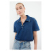 Trendyol Blue Short Sleeve Denim Shirt