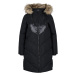 Zizzi Zimná bunda 'Luna'  béžová melírovaná / čierna