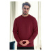 40222 Dewberry Double Crew Neck Mens Sweatshirt-BURGUNDY