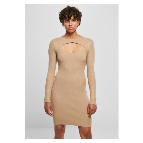 Women's dress Cut Out beige Urban Classics