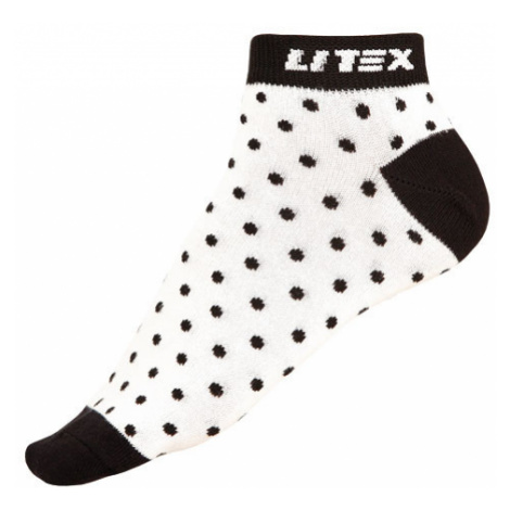 Litex Dizajnové ponožky nízke 99667 Biela