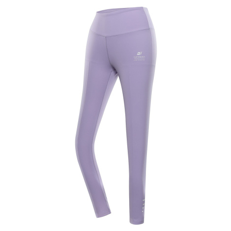 Women's quick-drying leggings ALPINE PRO LENCA pastel lilac