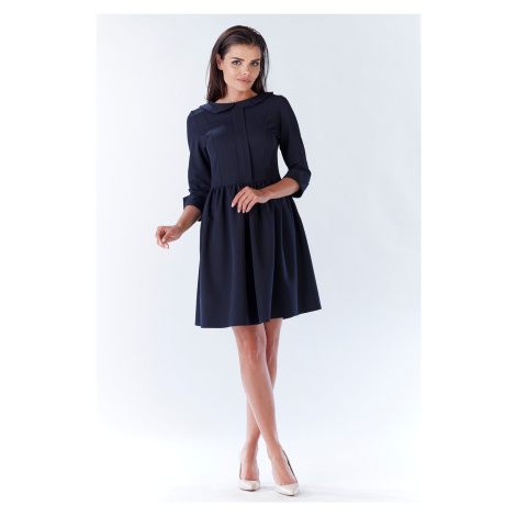 Awama Woman's Dress A183 Navy Blue