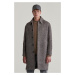 KABÁT GANT WOOL CAR COAT DEEP BROWN