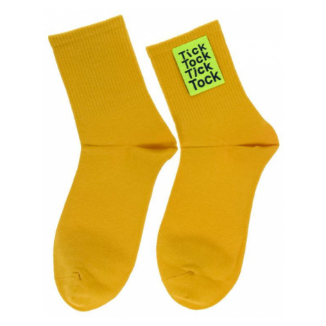 Dámske žlté ponožky TICK/TOCK