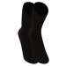 3PACK ponožky Nedeto vysoké bambusové čierne (3NDTP001)