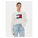 Tommy Jeans Sveter Center Flag DW0DW18528 Écru Relaxed Fit