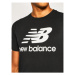 New Balance Tričko Essentials Stacked Logo Tee MT01575 Čierna Athletic Fit