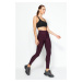 Trendyol Dark Damson Compression Full Length Knitted Sports Leggings