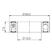 Ložisko kuličkové keramické CB-344 MR15267 LLB 15x26x7
