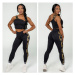 NEBBIA - Fitness podprsenka s vysokou podporou 841 (black-gold) - NEBBIA