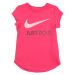 Nike Sportswear Tričko  ružová / čierna / strieborná