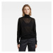 G-STAR Sveter - Core roll neck knit wmn čierny