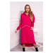 Insulated dress with hood in fuchsia color