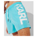 Plavky Karl Lagerfeld Karl Logo Short Boardshorts Blue Curacao