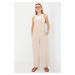 Bigdart 7019 Suspended Gardener Jumpsuit - Cream