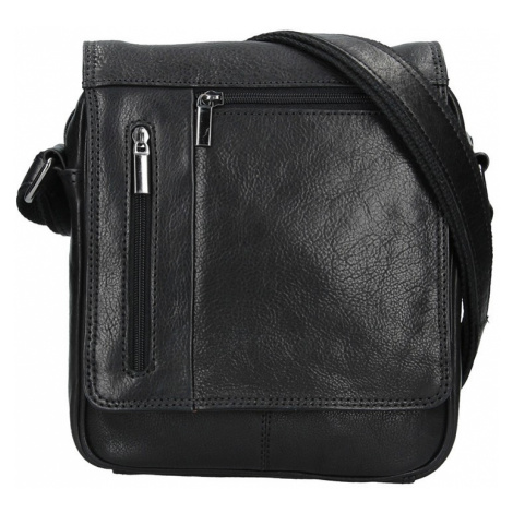 Pánska kožená taška cez rameno SendiDesign Morven - čierna Sendi Design