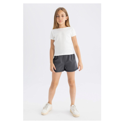 DEFACTO Girl Printed Elastic Waist Shorts