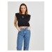 Black Womens Cropped T-Shirt Tommy Jeans - Women