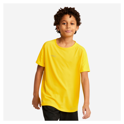 Detský futbalový dres s krátkym rukávom Viralto Club žltý KIPSTA