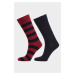 PONOŽKY GANT BARSTRIPE AND SOLID SOCKS 2-PACK PLUMPED RED