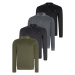 SET OF FOUR V4007 DEWBERRY MEN'S SWEATSHIRT-BLACK-NAVY-ANTHRACITE-KHAKI