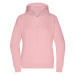 James&amp;Nicholson Dámska mikina s kapucňou 8033 Soft Pink