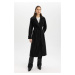 DEFACTO Regular Fit Faux Leather Trench Coat