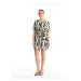 LC Waikiki Women's Patterned Short Sleeve Shirt Dress