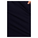 Tmavo modré dámske teplákové šaty s výstrihom na chrbte model 6831757