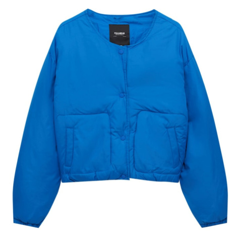 Pull&Bear Prechodná bunda  nebesky modrá Pull & Bear