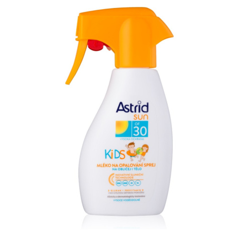 Astrid Sun Kids mlieko na opaľovanie v spreji pre deti SPF 30