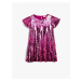 Koton Sequin Sequined Dress Short Sleeve Round Neck